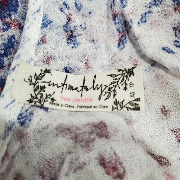 Free People Intimately All Wrapped Up Long Tank Top Blue Red White Open … - Picture 10 of 12